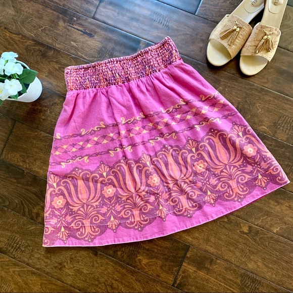 Free‎ People Pink Skirt VINTAGE Size Medium Festival Y2k - Picture 1 of 5